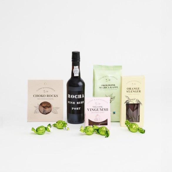 Gavekurv med portvin og sødt